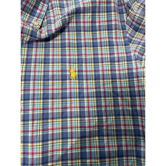 EUC Ralph Lauren Mens Plaid Long Sleeve Button-Down Shirt L - Picture 5 of 6